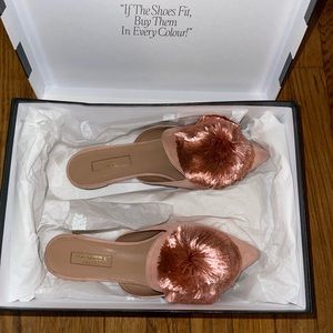 SALE Aquazzura powder puff flat French rose size 35 1/2